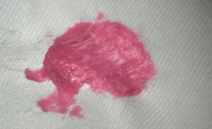 Gum on fabric